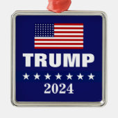 DONALD TRUMP 2024 CHRISTMAS METAL ORNAMENT (Voorkant)