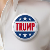 Donald Trump 2024 Classic Star Red Blue Ronde Button 5,7 Cm