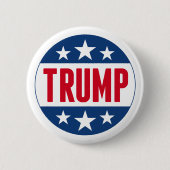 Donald Trump 2024 Classic Star Red Blue Ronde Button 5,7 Cm (Voorkant)