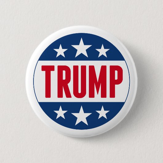 Donald Trump 2024 Classic Star Red Blue Ronde Button 5,7 Cm (Voorkant)