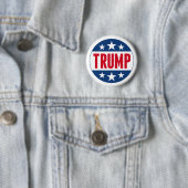 Donald Trump 2024 Classic Star Red Blue Ronde Button 5,7 Cm (In situ)