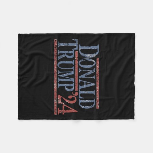 Donald Trump 2024 Fleece Deken (Voorkant (Horizontaal))