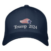 Donald Trump 2024 Flying Star Logo Geborduurde Pet (Voorkant)