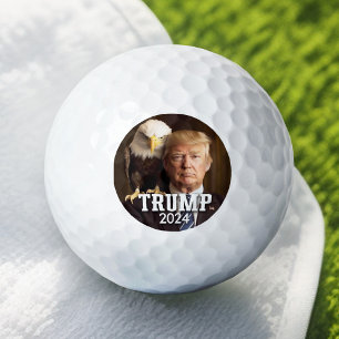 Donald Trump 2024 Foto - zeearend op schouder Golfballen