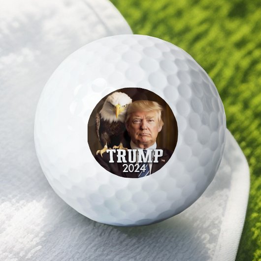 Donald Trump 2024 Foto - zeearend op schouder Golfballen