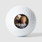 Donald Trump 2024 Foto - zeearend op schouder Golfballen (Voorkant)