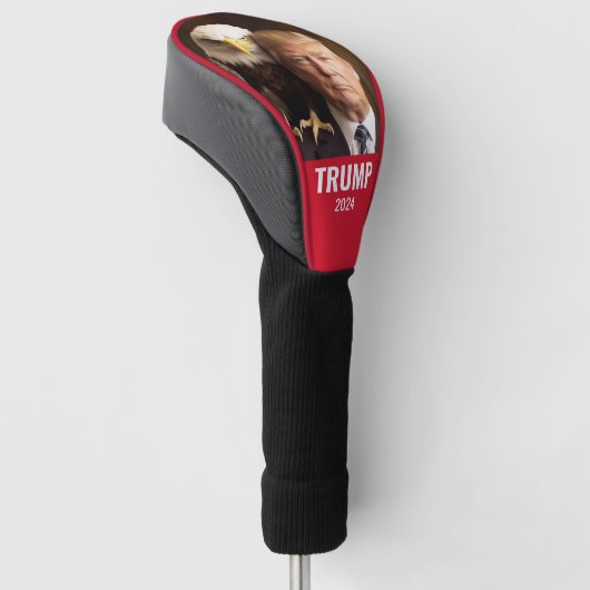 Donald Trump 2024 Foto - zeearend op schouder Golfheadcover (Schuin)