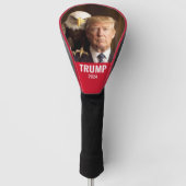 Donald Trump 2024 Foto - zeearend op schouder Golfheadcover (Voorkant)