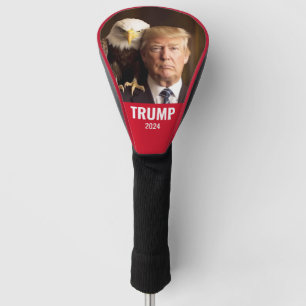 Donald Trump 2024 Foto - zeearend op schouder Golfheadcover