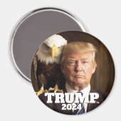 Donald Trump 2024 Foto - zeearend op schouder Magneet (Voorkant / Achterkant)