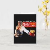 Donald Trump 2024 Franse Fry - Maak frietjes G Kaart (Gele Bloem)