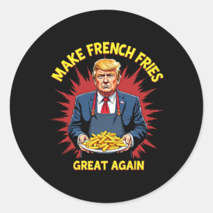 Donald Trump 2024 Franse Fry - Maak frietjes G Ronde Sticker