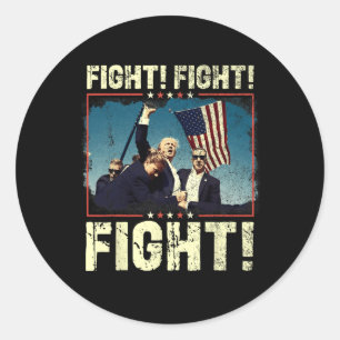 Donald Trump 2024 gevecht Donald Trump F Ronde Sticker