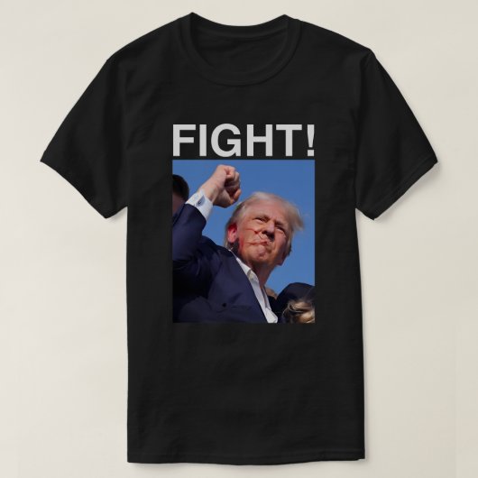 Donald Trump 2024-GEVECHT overleefde schot op de r T-shirt (Design voorkant)