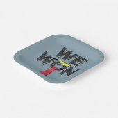 Donald Trump 2024 gewonnen Papieren Bordje (Gebogen)