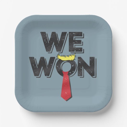 Donald Trump 2024 gewonnen Papieren Bordje (Voorkant)