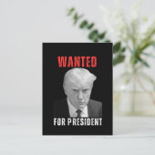 Donald Trump 2024 gezocht voor President Briefkaart (Staand voorkant)