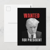 Donald Trump 2024 gezocht voor President Briefkaart (Voorkant / Achterkant)