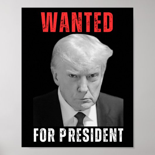 Donald Trump 2024 gezocht voor President Poster (Voorkant)
