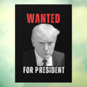 Donald Trump 2024 gezocht voor President Raamsticker (Vel 3)