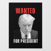 Donald Trump 2024 gezocht voor President Raamsticker (Vel)