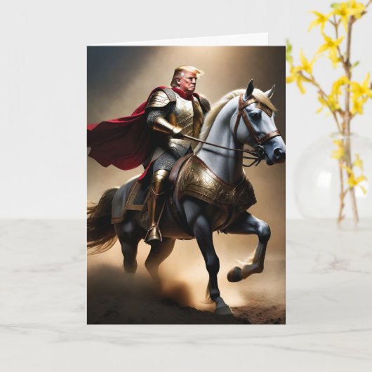 Donald Trump 2024 Grappig Conservatief Kaart (Gele Bloem)