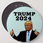 DONALD TRUMP 2024 GROTE KNOP RONDE BUTTON 6,0 CM (Voorkant /achterkant)