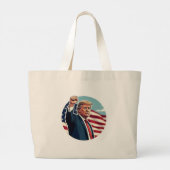 Donald Trump 2024 Grote Tote Bag (Achterkant)