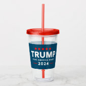 Donald Trump 2024 Haal Amerika terug Acryl Drinkbeker (Voorkant)