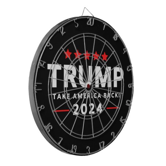 Donald Trump 2024 Haal Amerika terug Dartbord (Voorkant Links)