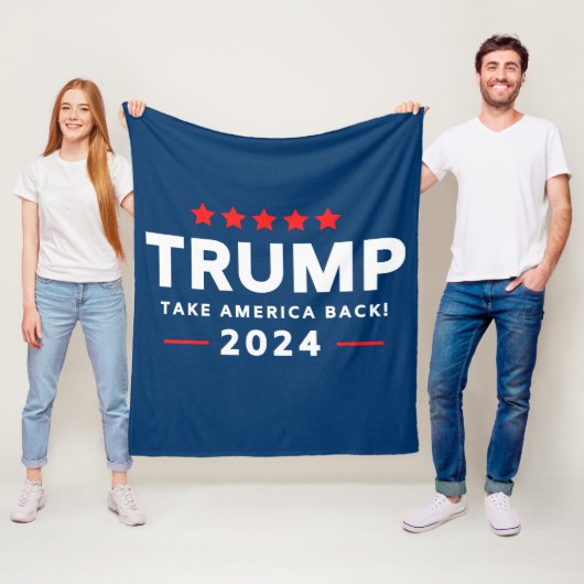 Donald Trump 2024 Haal Amerika terug Fleece Deken (In situ)