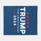 Donald Trump 2024 Haal Amerika terug Fleece Deken (Voorkant (Horizontaal))