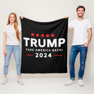 Donald Trump 2024 Haal Amerika terug Fleece Deken