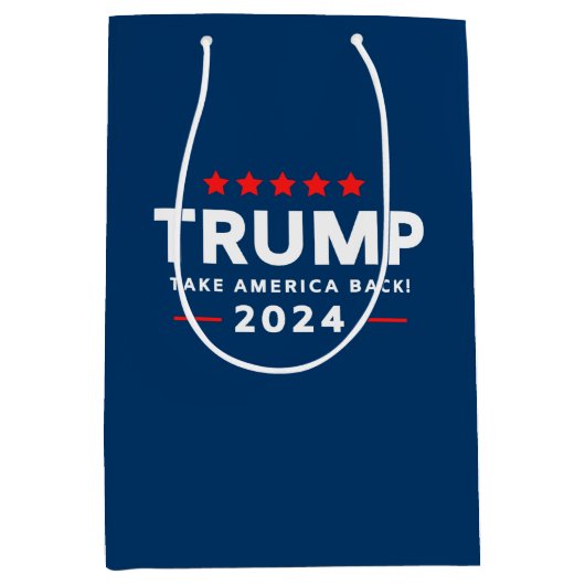 Donald Trump 2024 Haal Amerika terug Medium Cadeauzakje (Voorkant)