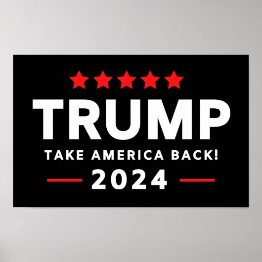 Donald Trump 2024 Haal Amerika terug Poster (Voorkant)