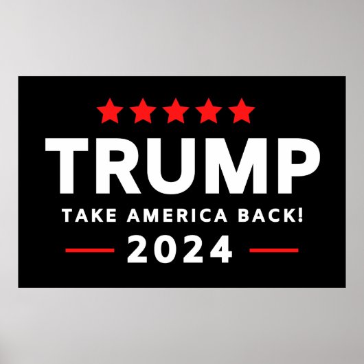 Donald Trump 2024 Haal Amerika terug Poster (Voorkant)
