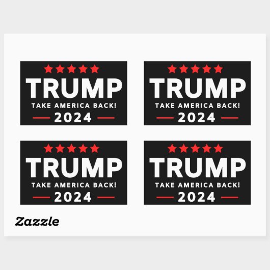 Donald Trump 2024 Haal Amerika terug Rechthoekige Sticker (Vel)
