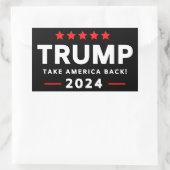 Donald Trump 2024 Haal Amerika terug Rechthoekige Sticker (Tas)
