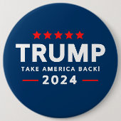 Donald Trump 2024 Haal Amerika terug Ronde Button 6,0 Cm (Voorkant)