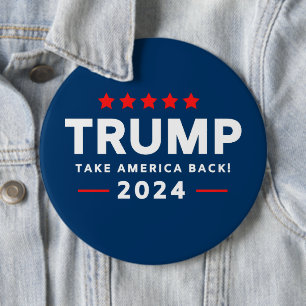 Donald Trump 2024 Haal Amerika terug Ronde Button 6,0 Cm