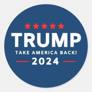Donald Trump 2024 Haal Amerika terug Ronde Sticker