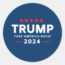 Donald Trump 2024 Haal Amerika terug Ronde Sticker