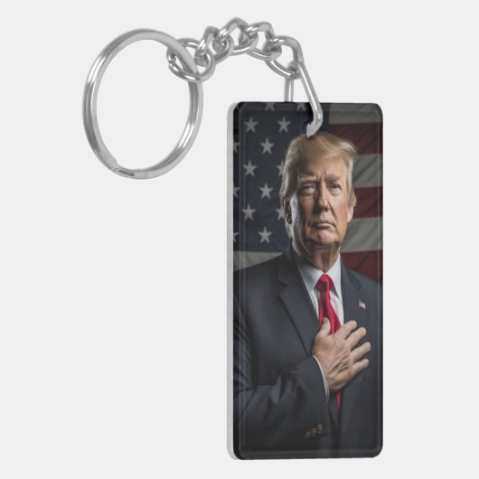 Donald Trump 2024 Haal Amerika terug Sleutelhanger (Voorkant Links)