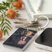 Donald Trump 2024 Haal Amerika terug Sleutelhanger (Voorkant Rechts)