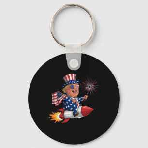 Donald Trump 2024 Happy 4th of July Trump Amerikaa Sleutelhanger