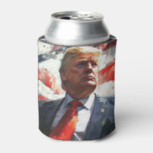 Donald Trump 2024 Heroïsche olieverfschilderij sti Blikjeskoeler