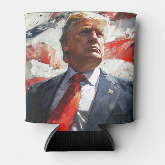 Donald Trump 2024 Heroïsche olieverfschilderij sti Blikjeskoeler (Voorkant)