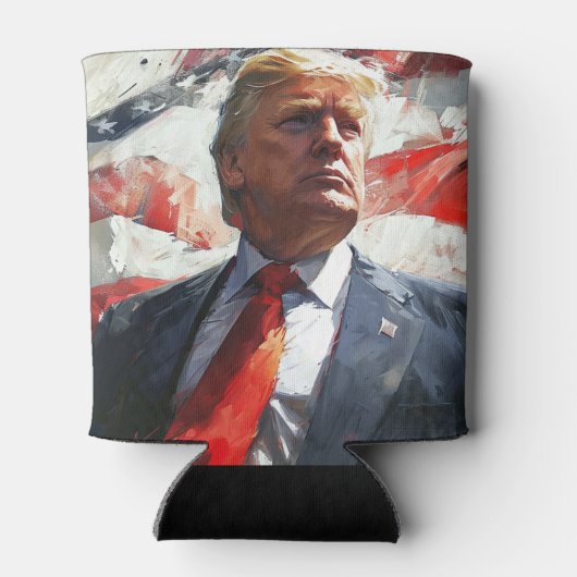 Donald Trump 2024 Heroïsche olieverfschilderij sti Blikjeskoeler (Achterkant)