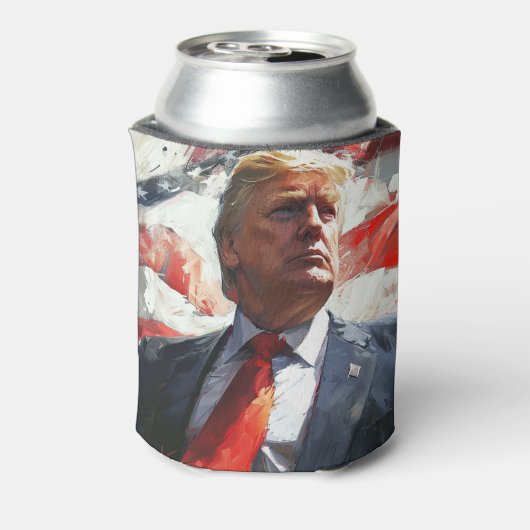 Donald Trump 2024 Heroïsche olieverfschilderij sti Blikjeskoeler (Blikje Achterkant)