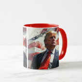 Donald Trump 2024 Heroïsche olieverfschilderij sti Mok (Voorkant rechts)